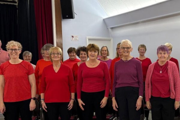 Coda Choir altos at Christmas event
