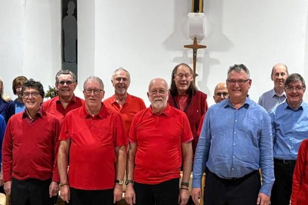 Felpham Community Singers and Just Sing Bognor choirs Christmas event - men